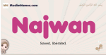 Najwan muslim girls name and meaning, islamic girls name Najwan