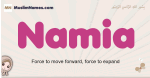 Namia muslim girls name and meaning, islamic girls name Namia