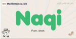 Naqi muslim boys name and meaning, islamic boys name Naqi