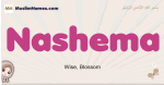 Nashema muslim girls name and meaning, islamic girls name Nashema