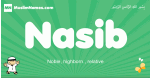 Nasib arabic boys name and meaning, quranic boys name Nasib