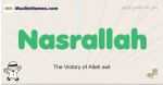 Nasrallah muslim boys name and meaning, islamic boys name Nasrallah