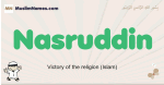 Nasruddin muslim boys name and meaning, islamic boys name Nasruddin