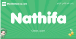 Nathifa arabic girl name and meaning, quranic girls name Nathifa