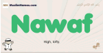 Nawaf muslim boys name and meaning, islamic boys name Nawaf