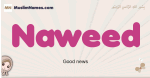 Naweed muslim girls name and meaning, islamic girls name Naweed