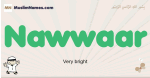 Nawwaar muslim boys name and meaning, islamic boys name Nawwaar