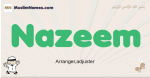 Nazeem muslim boys name and meaning, islamic boys name Nazeem