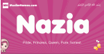 Nazia arabic girls name and meaning, muslim girl name Nazia