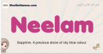 Neelam muslim girls name and meaning, islamic girls name Neelam