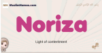 Noriza muslim girls name and meaning, islamic girls name Noriza
