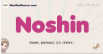 Noshin muslim girls name and meaning, islamic girls name Noshin
