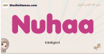 Nuhaa muslim girls name and meaning, islamic girls name Nuhaa