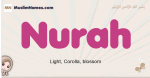 Nurah muslim girls name and meaning, islamic girls name Nurah