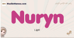Nuryn muslim girls name and meaning, islamic girls name Nuryn