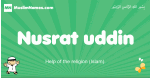 Nusrat-uddin arabic boys name and meaning, quranic boys name Nusrat-uddin