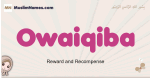 Owaiqiba muslim girls name and meaning, islamic girls name Owaiqiba