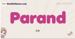 Parand muslim girls name and meaning, islamic girls name Parand