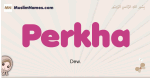 Perkha muslim girls name and meaning, islamic girls name Perkha