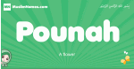 Pounah arabic girl name and meaning, quranic girls name Pounah