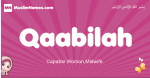 Qaabilah arabic girls name and meaning, muslim girl name Qaabilah