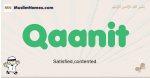 Qaanit muslim boys name and meaning, islamic boys name Qaanit