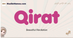 Qirat muslim girls name and meaning, islamic girls name Qirat