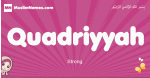 Quadriyyah arabic girls name and meaning, muslim girl name Quadriyyah