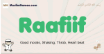 Raafiif muslim boys name and meaning, islamic boys name Raafiif