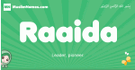 Raaida arabic girl name and meaning, quranic girls name Raaida