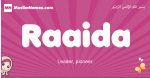 Raaida arabic girls name and meaning, muslim girl name Raaida