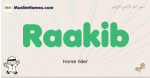 Raakib muslim boys name and meaning, islamic boys name Raakib