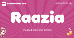 Raazia arabic girls name and meaning, muslim girl name Raazia