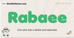 Rabaee muslim boys name and meaning, islamic boys name Rabaee