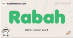 Rabah muslim boys name and meaning, islamic boys name Rabah