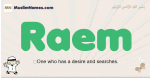 Raem muslim boys name and meaning, islamic boys name Raem