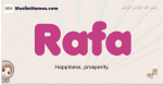 Rafa muslim girls name and meaning, islamic girls name Rafa