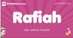 Rafiah arabic girls name and meaning, muslim girl name Rafiah