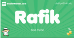 Rafik arabic boys name and meaning, quranic boys name Rafik
