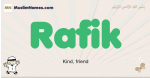 Rafik muslim boys name and meaning, islamic boys name Rafik
