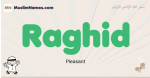 Raghid muslim boys name and meaning, islamic boys name Raghid