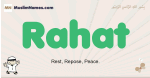 Rahat muslim boys name and meaning, islamic boys name Rahat
