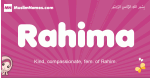 Rahima arabic girls name and meaning, muslim girl name Rahima