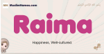Raima muslim girls name and meaning, islamic girls name Raima