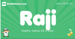 Raji arabic boys name and meaning, quranic boys name Raji