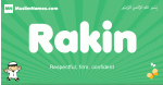 Rakin arabic boys name and meaning, quranic boys name Rakin