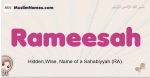 Rameesah muslim girls name and meaning, islamic girls name Rameesah