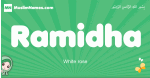 Ramidha arabic girl name and meaning, quranic girls name Ramidha