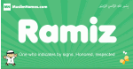 Ramiz arabic boys name and meaning, quranic boys name Ramiz