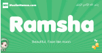 Ramsha arabic girl name and meaning, quranic girls name Ramsha